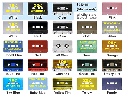 Cassette Shell Colors