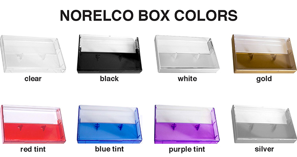 Clear/Purple Tint Norelco Case for Audio Cassettes - Cassette Boxes  (Norelcos) - Audio Cassettes 